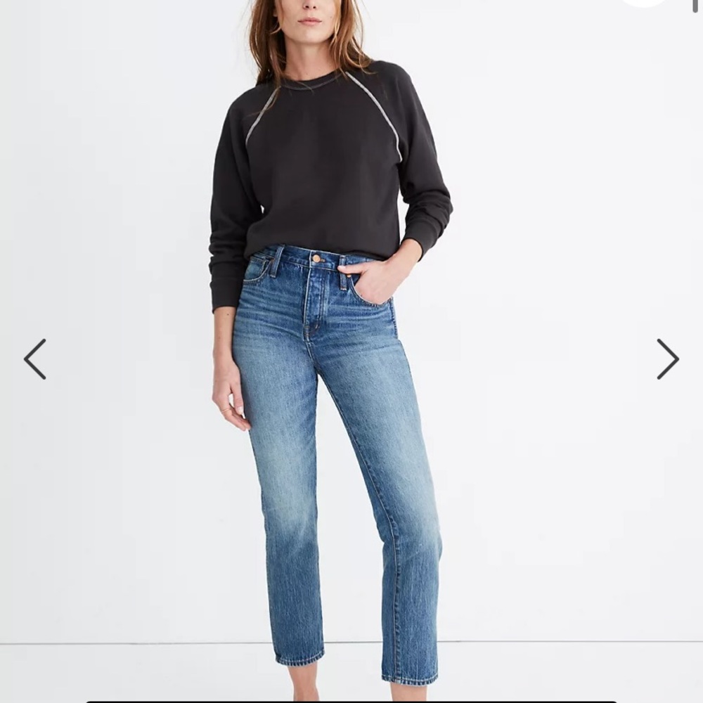 Madewell rigid stovepipe straight jeans in Portsmouth wash